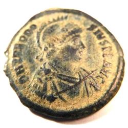 Bronze Coin of Theodosius I (379-395 A.D.)