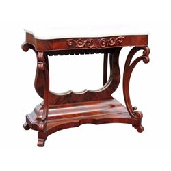 Empire Mahogany Marbletop Console Table