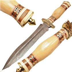 Absolutely Fabulous, Hand-Made Custom Damascus Steel Hunting Dagger. The hundreds of hours of work