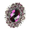 Image 1 : Purple Rhinestone Crystal Amethyst Broach
