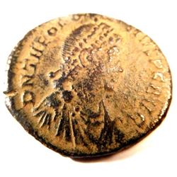 Bronze Coin of Theodosius I (379-395 A.D.)