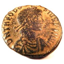 Bronze Coin of Theodosius I (379-395 A.D.)