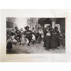 1880's Photogravure Print, Fete, Parade