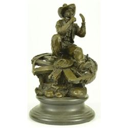 Western Cowboy Bronze Sculpture