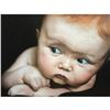 Image 3 : Signed Oil on Canvas Painting, Baby Face