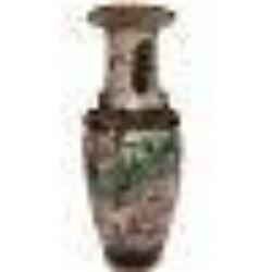 Antique Chinese Porcelain Crackled Glaze Warrior Vase