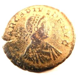 Bronze Coin of Arcadius (383-408 A.D.)