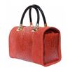 Image 1 : EMMA Boston-Style bag Alligator Patterned Calf Leather