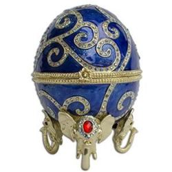 12" Jeweled Oriental Elephant Faberge Inspired Easter Egg