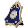 Image 1 : 4'' Faberge Royal Blue Guilloche Enamel Russian Antique Style Clock Frame