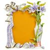 Image 1 : 7" Faberge Orchid Flowers Enameled Russian Antique Style Picture Frame