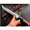 Image 3 : FK USA Custom Handmade Damascus Walnut Wood & Dyed Bone Hunting Bowie Knife