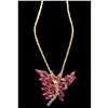 Image 1 : Ruby & Diamond Butterfly Pendant Necklace