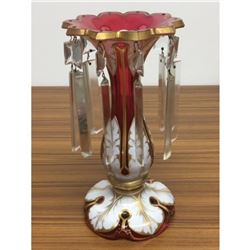 Ruby Glass Crystal Icicle Prism Lustre