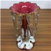 Image 2 : Ruby Glass Crystal Icicle Prism Lustre