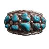 Image 1 : Navajo Kingman Turquoise Silver Cuff Bracelet