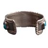 Image 2 : Navajo Kingman Turquoise Silver Cuff Bracelet