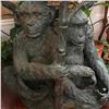 Image 3 : Large Bronze Monkeys Chimpanzees Table