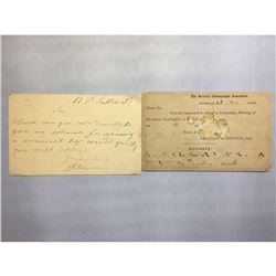 1884 London Original Postmarked Handwritten and Typed Post Card