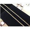 Image 1 : Custom Made 36" 14K Gold Rope Style Braid Necklace