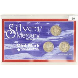 SILVER MERCURY DIME MINT MARK COLLECTION