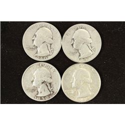 1940,41-S,50-S & 64-D WASHINGTON SILVER QUARTERS