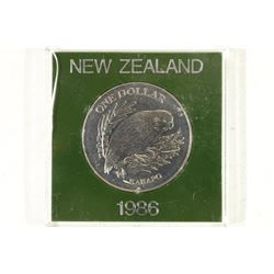 1986 NEW ZEALAND  UNC $1 KAKAPO