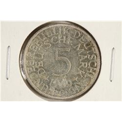 1960-G GERMAN SILVER 5 MARK
