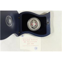 2002 AUSTRALIA COLORIZED SILVER DOLLAR GOLDEN