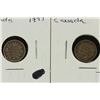 Image 1 : 1897 & 1899 CANADA SILVER 5 CENTS
