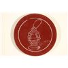 Image 1 : VINTAGE POKER CHIP MAROON / WHITE ENGRAVED LANTERN