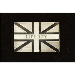 27.8 GRAMS STERLING SILVER FLAG  BAR FORT