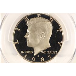 1987-S KENNEDY HALF DOLLAR PCGS PR69 DCAM