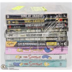 10 SEASONS DVDS (INCLUDING SIMPSONS SOA DEAD)