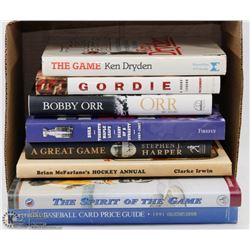 BOX OF NHL HARD COVER BOOKS
