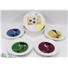 Image 1 : SET OF FOUR 8" RETRO COCKTAIL APPETIZER PLATES