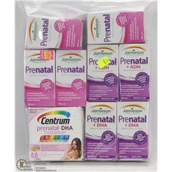 BAG OF ASSORTED PRENATAL SUPPLEMENTS