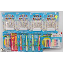 BUNDLE OF ASSORTED BIRTHDAY CANDLES