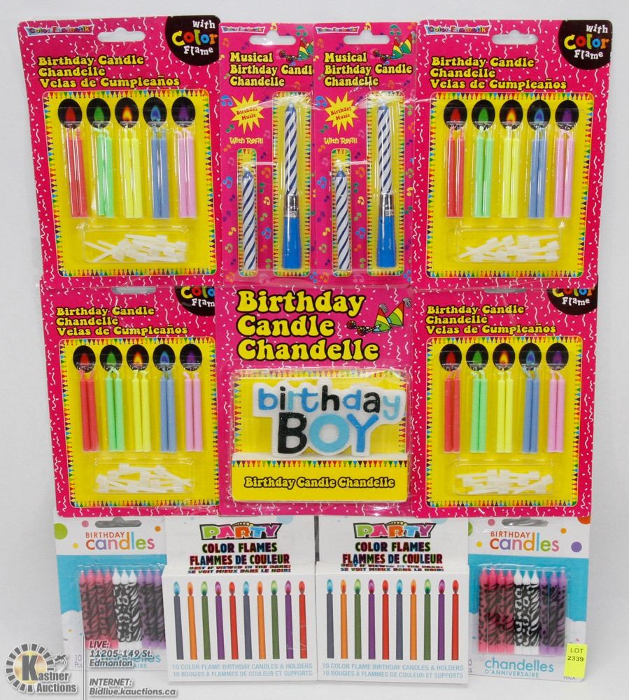BUNDLE OF ASSORTED BIRTHDAY CANDLES