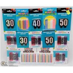 BUNDLE OF ASSORTED BIRTHDAY CANDLES