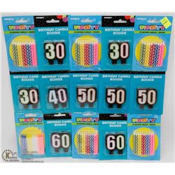 BUNDLE OF ASSORTED BIRTHDAY CANDLES
