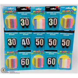 BUNDLE OF ASSORTED BIRTHDAY CANDLES