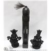 Image 1 : LOT OF DECOR INCL CARVED WOOD STATUETTE FROM