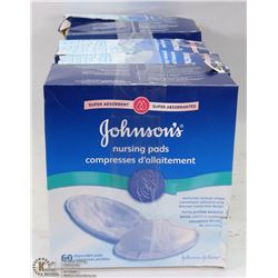 5 BOXES OF JOHNSONS NURSING PADS