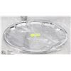 Image 1 : NEW OVAL TRAY 18" PLATED STEEL - LOT OF 4