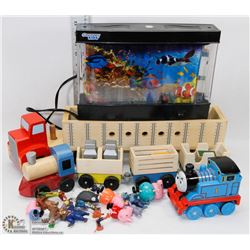 KIDS WOOD TOYS WITH FISH NIGHT LIGHT AND THOMAS