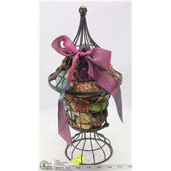 WROUGHT IRON FALL POTPORRI LANTERN
