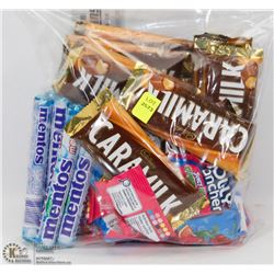BAG OF ASSORTED CHOCOLATE BARS AND CANDY