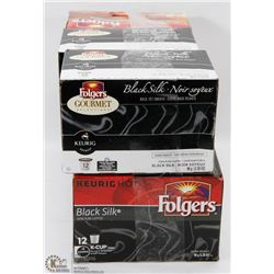 6 ASSORTED BOXES OF FOLGERS K-CUPS