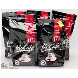 5 BAGS OF MCAFE DARK ROAST WHOLE BEANS
